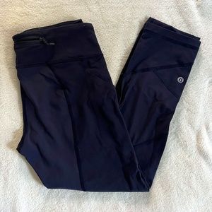 Lululemon Pace Rival Crops 22” Blue Size 6